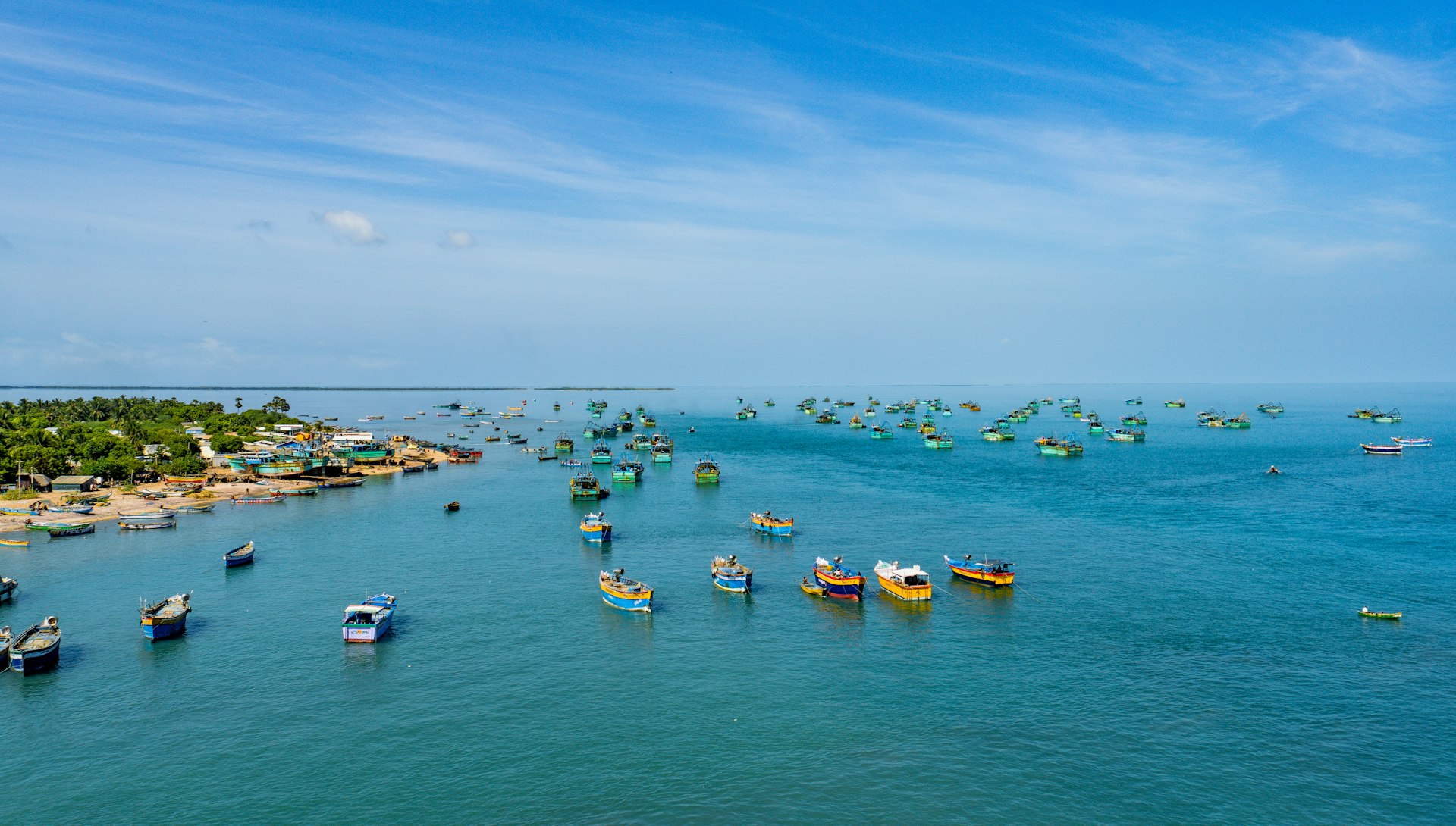 Rameshwaram sea view from pamban bridge