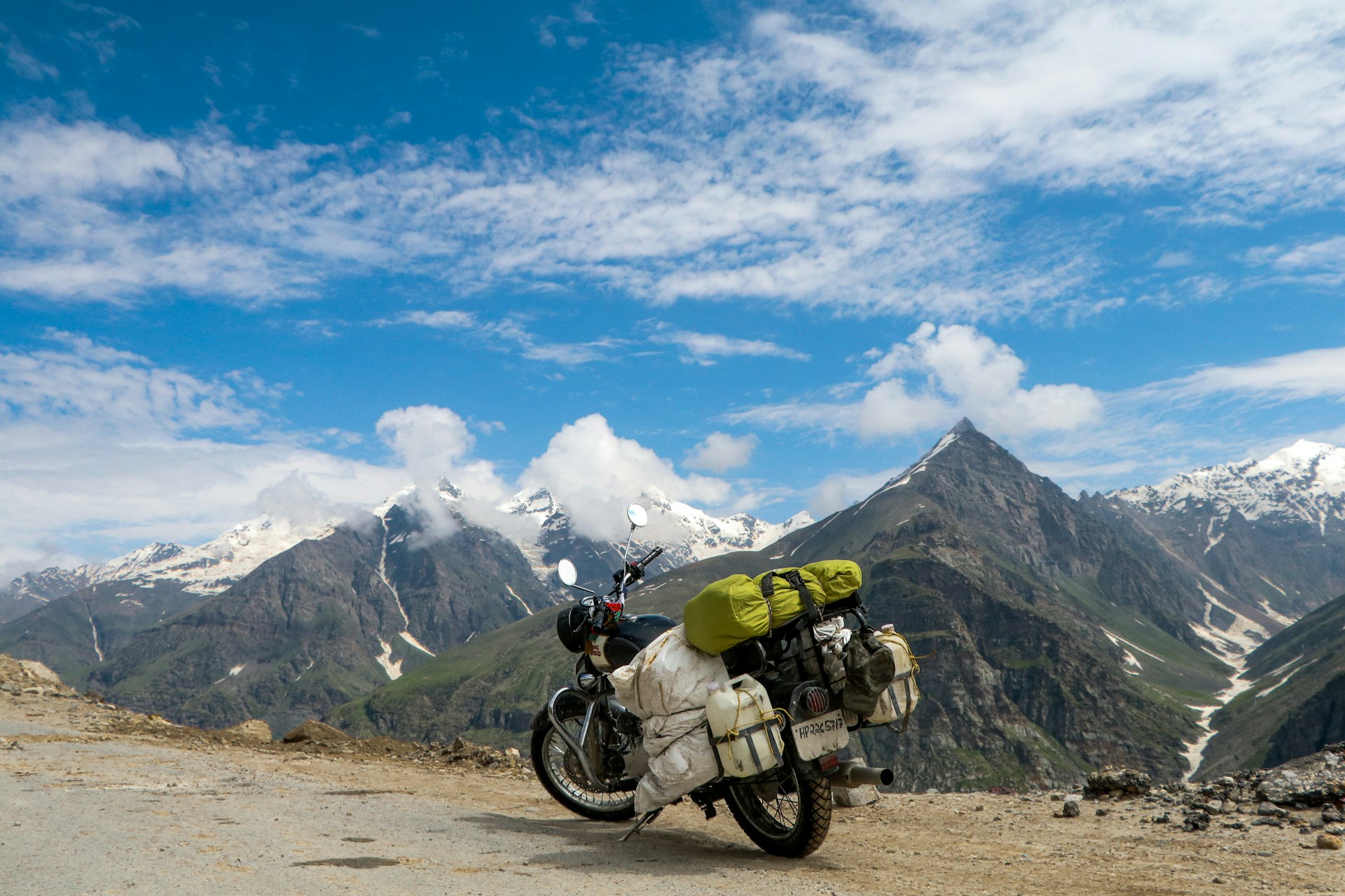 Ladakh mountains bike ride scenic road