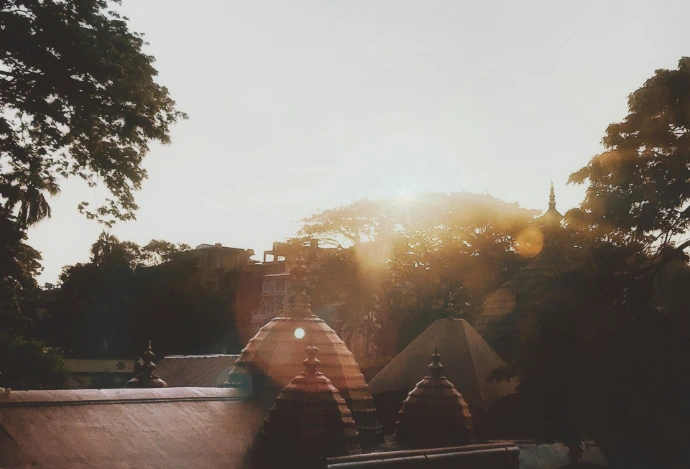 Sunrise prayer spiritual meditation India