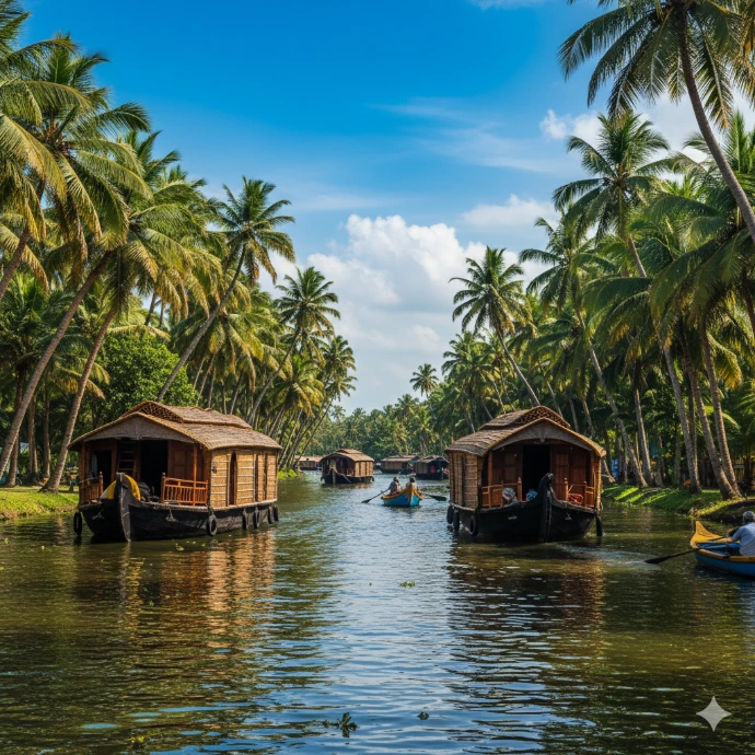 Kerala backwaters houseboat Alleppey tour package TripNest Holidays