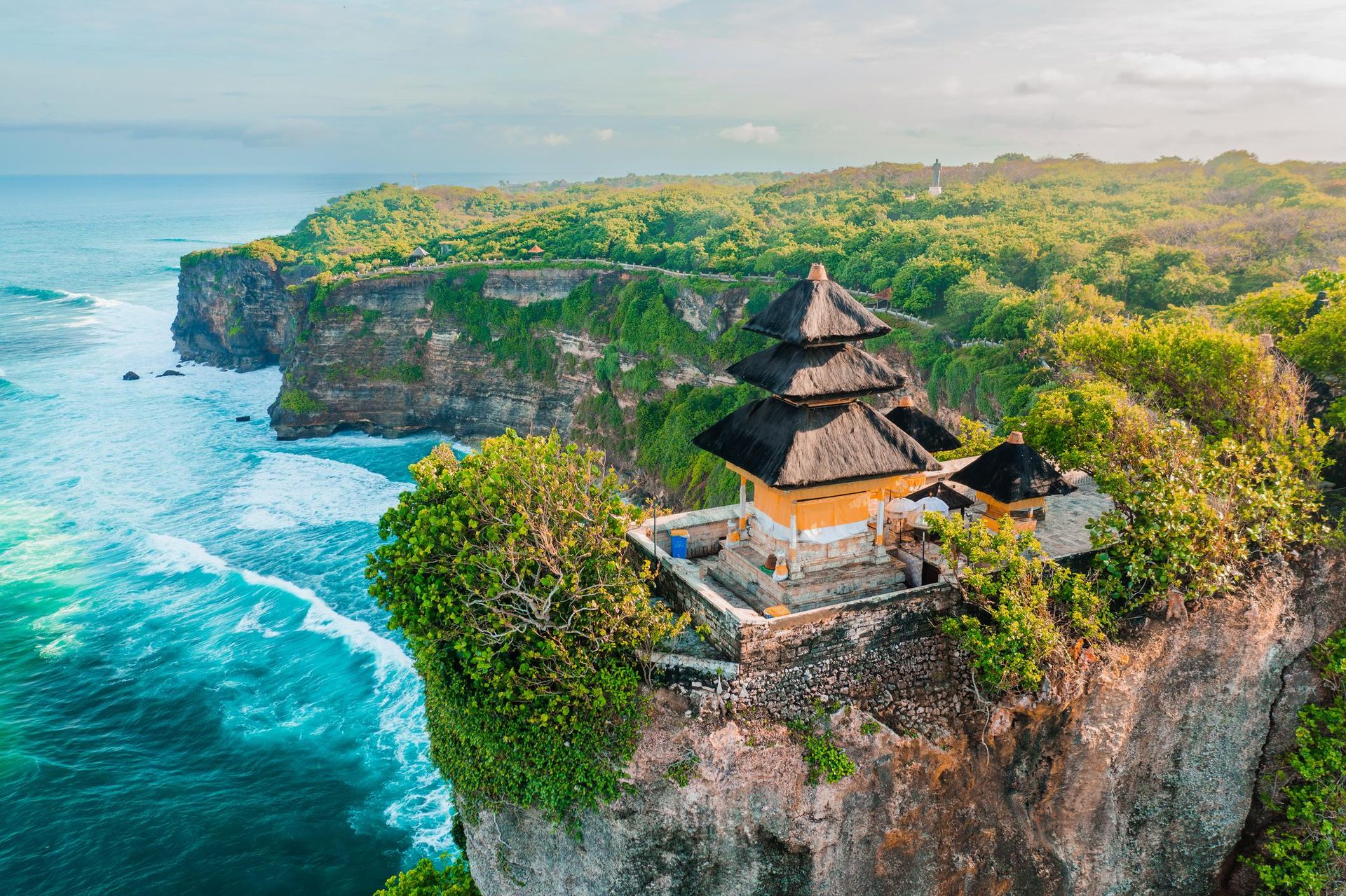 Bali cliff viewpoint overlooking ocean
